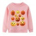 【2Y-9Y】Kids Casual Luminous Halloween Pumpkin Print Long Sleeve Sweatshirt