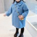 【18M-9Y】Girls Fashion Lapel Breasted Coat - 3171