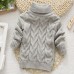 【12M-8Y】Toddler Kids Fashion Solid Color Long Sleeve Funnel Neck Sweater