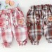 【12M-5Y】2-piece Girls Cute Bear And Letter Print Round Neck Long Sleeve Sweatshirt And Plaid Pants Set - 34423