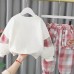 【12M-5Y】2-piece Girls Cute Bear And Letter Print Round Neck Long Sleeve Sweatshirt And Plaid Pants Set - 34423