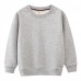 【18M-7Y】Kids Simple Solid Color Cotton Round Neck Long Sleeve Sweatshirt