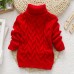 【12M-8Y】Toddler Kids Fashion Solid Color Long Sleeve Funnel Neck Sweater