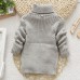 【12M-8Y】Toddler Kids Fashion Solid Color Long Sleeve Funnel Neck Sweater