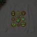 【2Y-9Y】Kids Casual Luminous Halloween Pumpkin Print Long Sleeve Sweatshirt