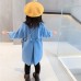 【18M-9Y】Girls Fashion Lapel Breasted Coat - 3171