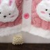 【12M-6Y】2-piece Girls Cute Bunny Pocket Coral Velvet Pajama Set