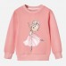 【12M-9Y】Girl Cotton Stain Resistant Ballerina Girl Print Long Sleeve Sweatshirt - 7206