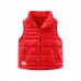 【3Y-10Y】Unisex Solid Color Quilted Cotton Keep Warm High Neck Vest Coat