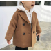 【18M-7Y】Kids Lapel Collar Double Breasted Coat - 4116