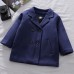 【18M-7Y】Kids Lapel Collar Double Breasted Coat - 4116