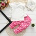 【9M-7Y】2-piece Girls Polka Dot Print Long-sleeved T-shirt And Pants Set - 34276