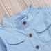 【3Y-12Y】Girls Denim Long Sleeve Shirt