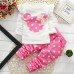 【9M-7Y】2-piece Girls Polka Dot Print Long-sleeved T-shirt And Pants Set - 34276