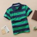 【18M-11Y】Boys Multicolor Cotton Striped Short-sleeved Polo Shirt