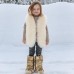 【12M-9Y】Girls Multicolor Thick Faux Fur Vest - 3180