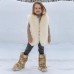 【12M-9Y】Girls Multicolor Thick Faux Fur Vest - 3180