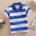 【18M-11Y】Boys Multicolor Cotton Striped Short-sleeved Polo Shirt