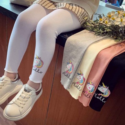 【18M-7Y】Girls Multicolor Unicorn Print Leggings