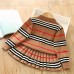 【18M-7Y】Girls Striped Sweater Cardigan And Pleated Skirt Set - 34271