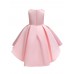 Girls Kids Bow Embroidered Sleeveless Princess Dress