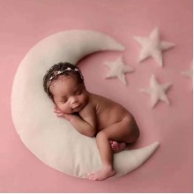 Newborn Baby Photography Props Moon Shaped Pillows Baby Photo Shoot Accessories with Stars Full  moon Baby Stuff