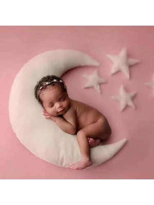 Newborn Baby Photography Props Moon Shaped Pillows Baby Photo Shoot Accessories with Stars Full  moon Baby Stuff