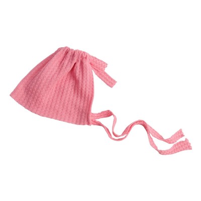 Elastic Fabric Newborn Baby Cute Cap with Strap  Pink