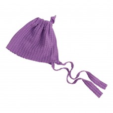 Elastic Fabric Newborn Baby Cute Cap with Strap  Violet