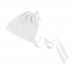 Elastic Fabric Newborn Baby Cute Cap with Strap  White