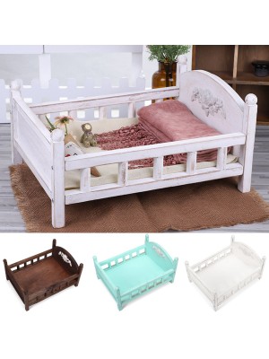 Newborn Photography Props Wood Bed Infant Poses Baby Photography Prop Detachable Background Props Baby Photography Accessories