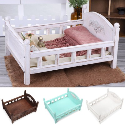 Newborn Photography Props Wood Bed Infant Poses Baby Photography Prop Detachable Background Props Baby Photography Accessories